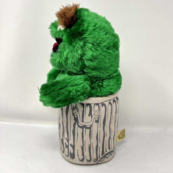 Sesame Street Applause Plush Oscar the Grouch Vintage Muppets Trash Can 12” - Picture 8 of 10